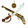 Пиратский набор для карнавала  мушкет со звуковыми эффектами маска жилет сабля флаг и мешочек для золота, фото 9