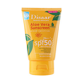 Солнцезащитный крем для лица и тела Aloe Vera spf50 Disaar 100 ml.