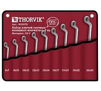 Набор гаечных накидных изогнутых ключей Thorvik W2S9TB серии ARC, 6-24 мм, 9 предметов