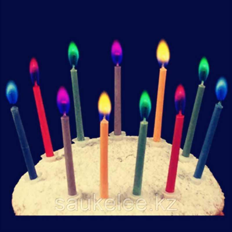 Свечи на торт неоновые12 штук длина 90мм Birthday candles - фото 1 - id-p90058684