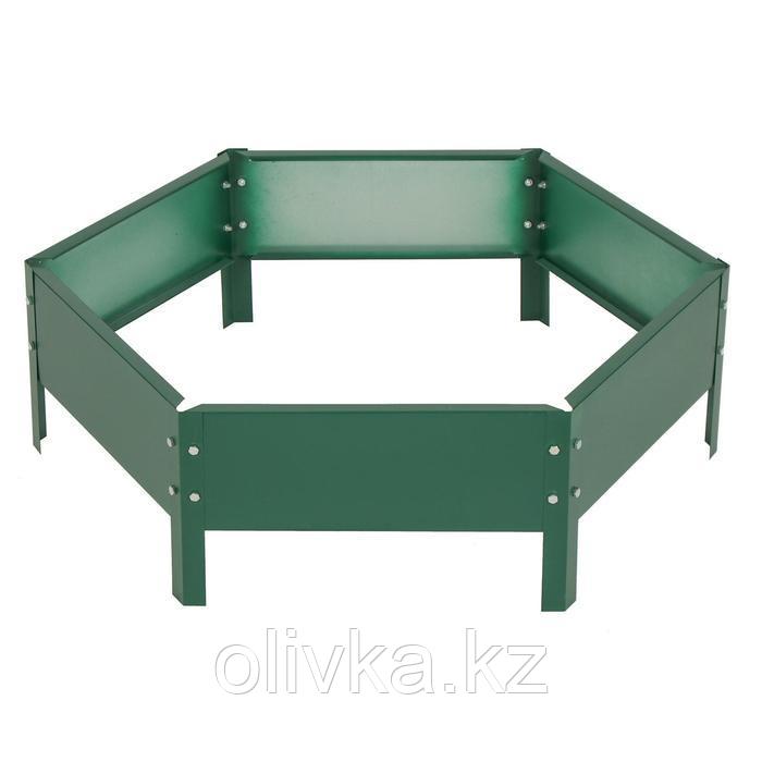 Клумба оцинкованная, d = 80 см, h = 15 см, зелёная, Greengo