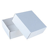 Коробка сборная без печати крышка-дно белая без окна 14,5 х 14,5 х 6 см, фото 3