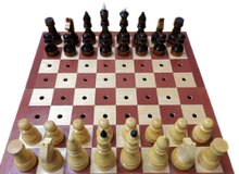 Шахматы для незрячих с деревянной доской арт. ДС23694