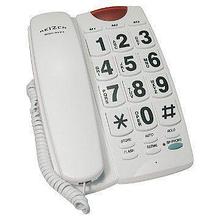 Телефон с крупными кнопками и регулируемым уровнем громкости (Reizen). Цвет - белый арт. ИА3730