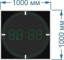 Электронные часы-термометр со светодиодными секундными «рисками» для улицы (Яркость светодиода 2 кд. - тень,