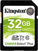 Карта памяти SD, Kingston Canvas Select Plus, 32GB SDS2/32GB