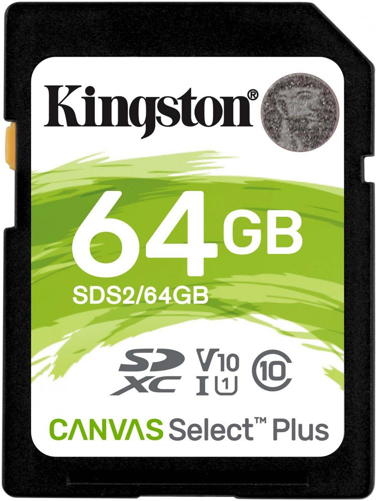 Карта памяти SD, Kingston Canvas Select Plus, 64GB SDS2/64GB