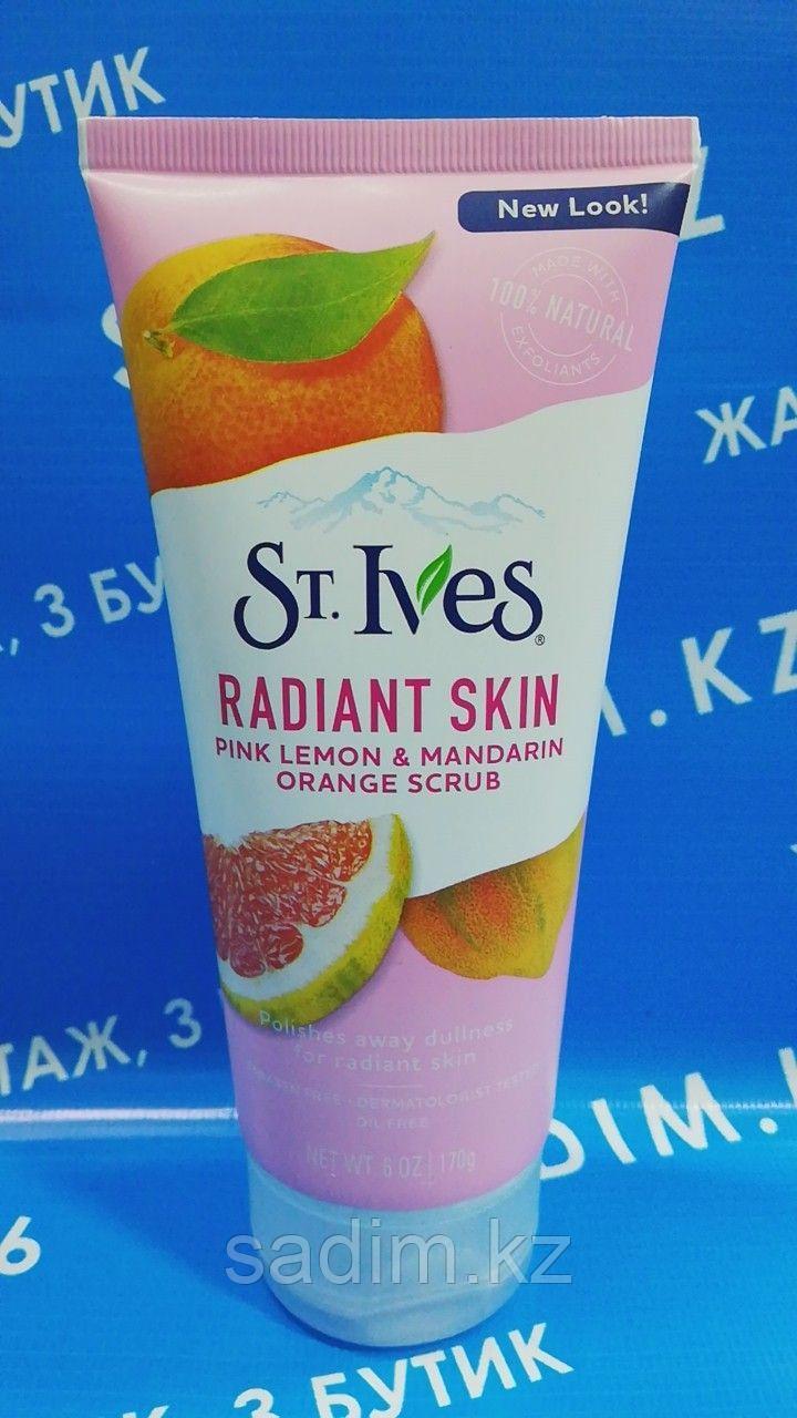 St.Ives Radiant Skin Pink Lemon & Mandarin 170 гр - Cкраб для лица «Розовый лимон и мандарин» - фото 1 - id-p90043623