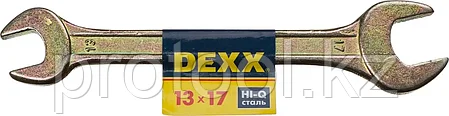 DEXX 13х17 мм, оцинкованный, гаечный ключ рожковый 27018-13-17, фото 2