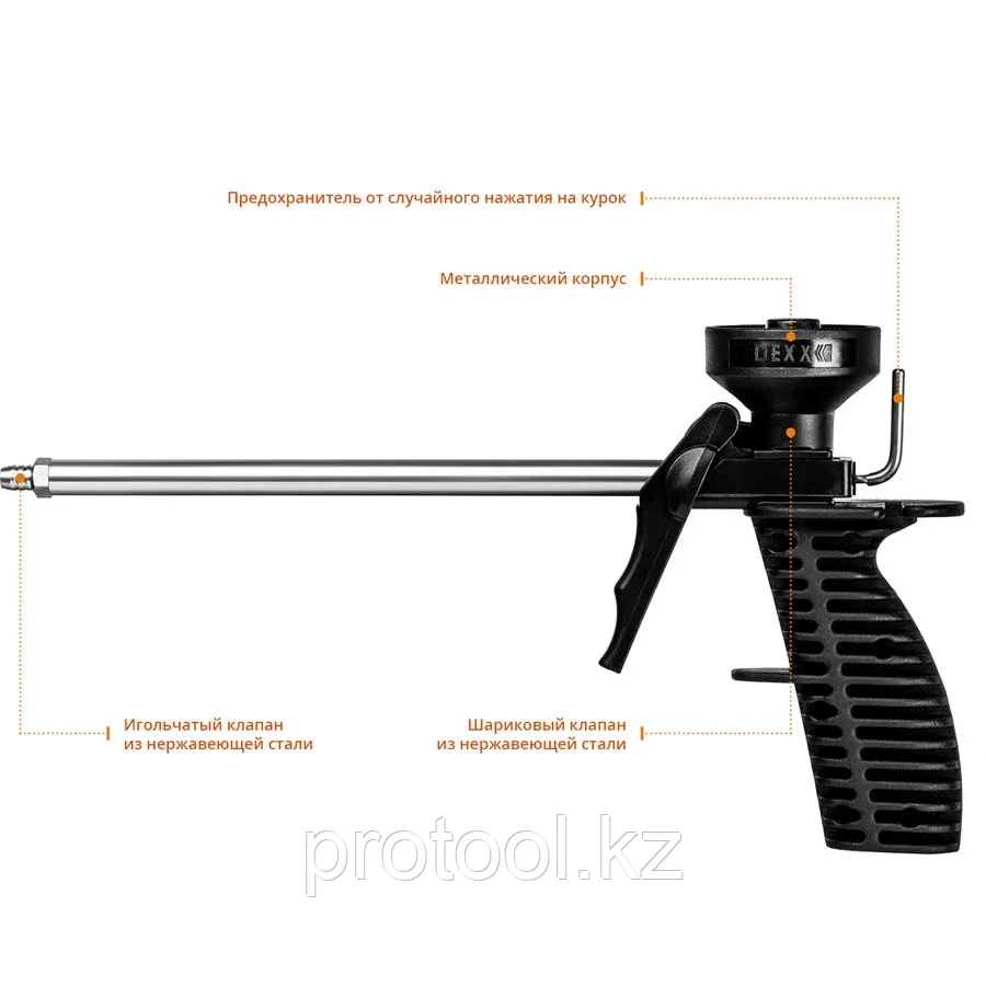 DEXX пластиковый химически стойкий корпус, пистолет для монтажной пены "MIX" 06869_z01 - фото 3 - id-p90081218