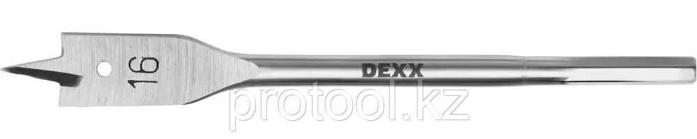DEXX 16 x 152 мм, шестигранный хвостовик, сверло перовое по дереву 2945-16 - фото 1 - id-p90081247