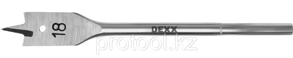 DEXX 18 x 152 мм, шестигранный хвостовик, сверло перовое по дереву 2945-18 - фото 1 - id-p90081248