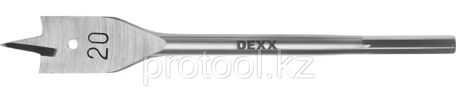 DEXX 20 x 152 мм, шестигранный хвостовик, сверло перовое по дереву 2945-20, фото 2