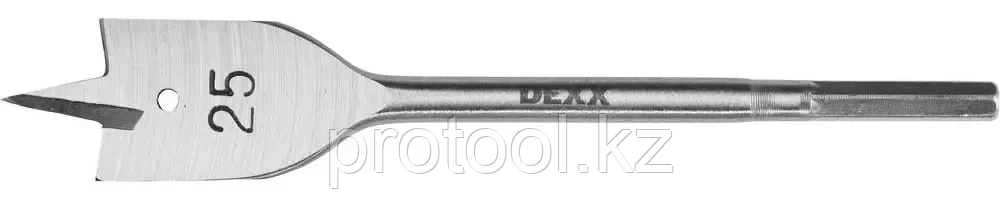 DEXX 25 x 152 мм, шестигранный хвостовик, сверло перовое по дереву 2945-25 - фото 1 - id-p90081251