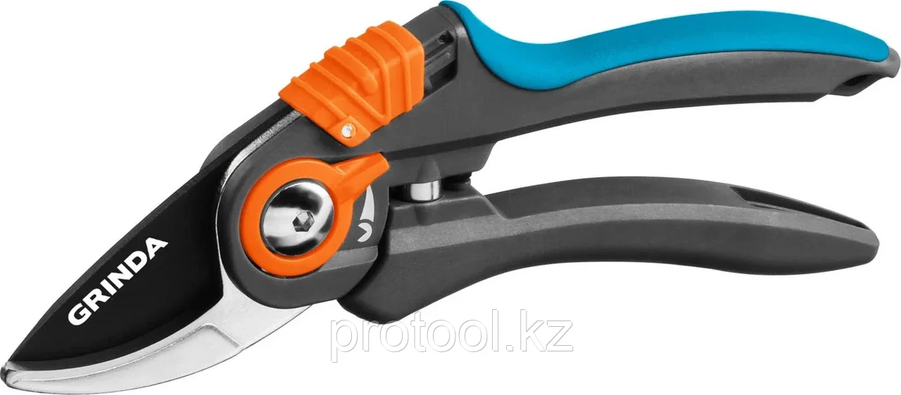 GRINDA 210 мм, с двухкомпонентными рукоятками, плоскостной секатор 423459