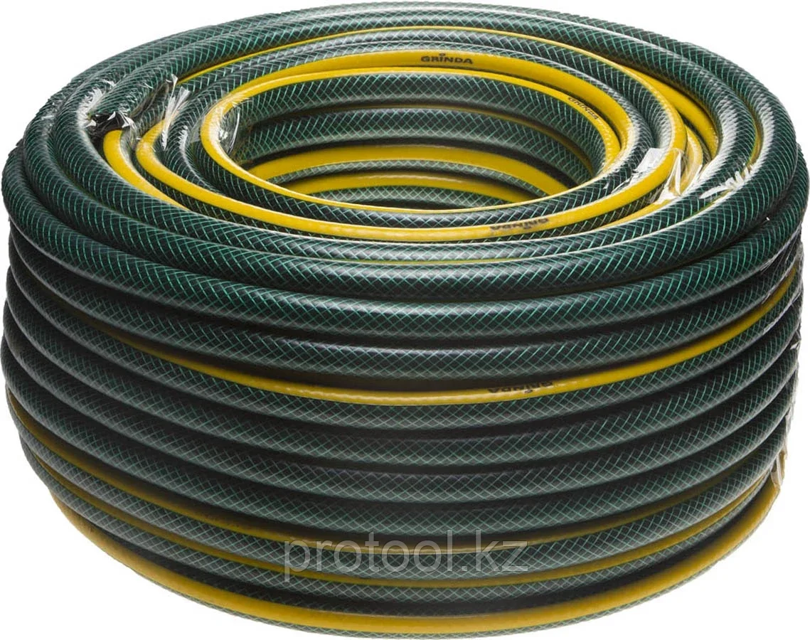 GRINDA O 1/2" x 50 м, 15 атм., 3-х слойный, армированный, шланг садовый 429000-1/2-50