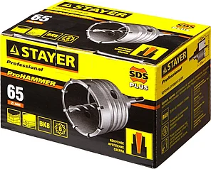 STAYER O 65 мм, державка, сверло, 8T, коронка по бетону с оснасткой 29190-65_z01, фото 2