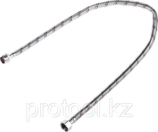 STAYER 1/2", 0.8 м, оплетка из нержавеющей стали, подводка гибкая для воды 51015-G/S-080, фото 2