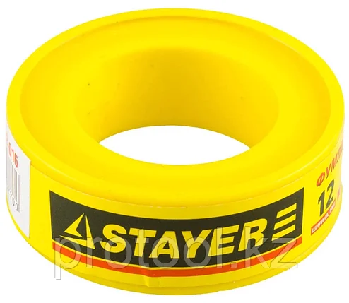 STAYER толщина 0,075 мм, плотность 0,16 г/см3, ширина 12 мм, фум лента 12360-12-016, фото 2