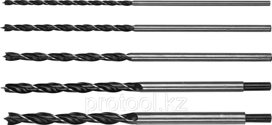 STAYER 5 шт., O 6-8-10-12-14 мм, набор сверл спиральных по дереву "Maxdrill" 2943-300-H5 Master, фото 2