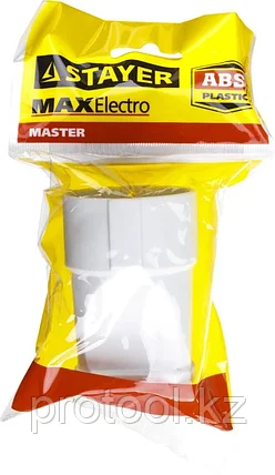 STAYER 16А/220 В, 16A, белая, розетка прямая MAXElectro 55180-W, фото 2