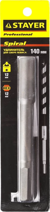 STAYER 140 мм, HEX 12.5 мм, удлинитель для сверл Левиса 2952-12-140 - фото 3 - id-p90082672