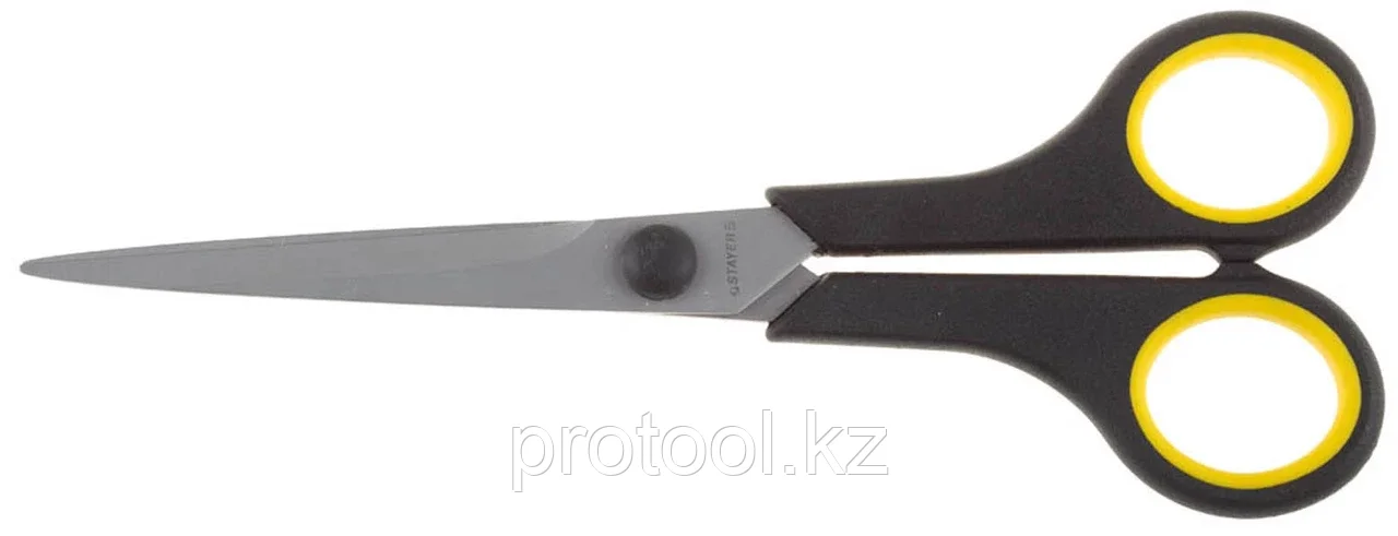 STAYER 175 мм, прямые, двухкомпонентные ручки, ножницы хозяйственные 40465-18
