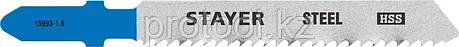 STAYER HSS, по металлу (3-6 мм), EU-хвост., шаг 1.8 мм, 50 мм, 2 шт., полотна для эл/лобзика 15993-1.8_z02, фото 2