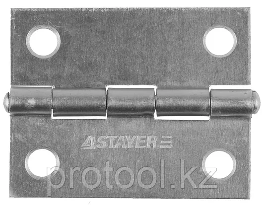 STAYER 50 x 38 x 1.25 мм, 1 шт., цвет белый цинк, петля универсальная 37611-50-1 Master, фото 2