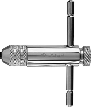 ЗУБР M3 - M10, L - 85 мм/L - 100 мм, храповый механизм и реверс, метчикодержатель Т-образный 28137-85_z01, фото 2
