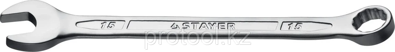 STAYER 15 мм, комбинированный гаечный ключ 27081-15_z01 - фото 1 - id-p90082789