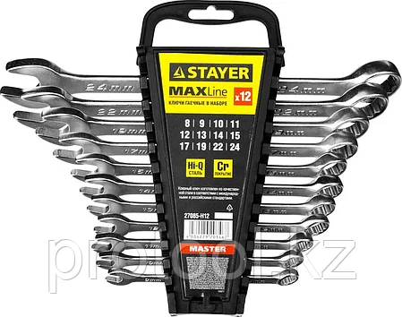 STAYER 12 шт, 8 - 24 мм, набор комбинированных гаечных ключей 27085-H12, фото 2