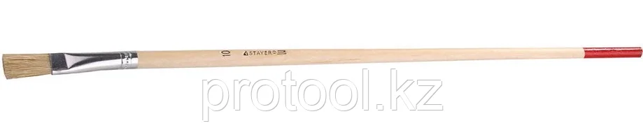 STAYER 11 мм, щетина натуральная, деревянная ручка, кисть малярная тонкая UNIVERSAL-STANDARD 0124-10, фото 2