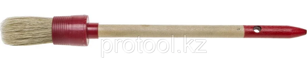 STAYER 25 мм, щетина натуральная, деревянная ручка, кисть малярная круглая 0141-25 - фото 1 - id-p90083638
