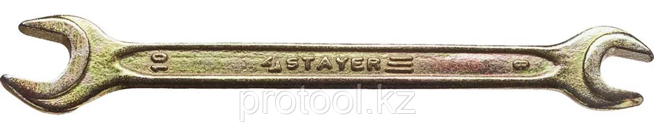 STAYER 8х10 мм, Hi-Q Сталь, оцинкованный, гаечный ключ рожковый 27038-08-10 Master - фото 1 - id-p90082815
