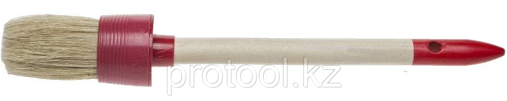 STAYER 35 мм, щетина натуральная, деревянная ручка, кисть малярная круглая 0141-35 - фото 1 - id-p90083640