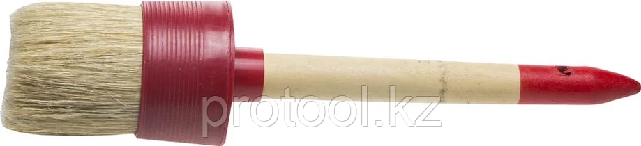 STAYER 70 мм, щетина натуральная, деревянная ручка, кисть малярная круглая 0141-70, фото 2