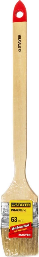 STAYER 63 мм, 2,5", щетина натуральная, деревянная ручка, кисть радиаторная UNIVERSAL 0112-63_z01 - фото 2 - id-p90083663
