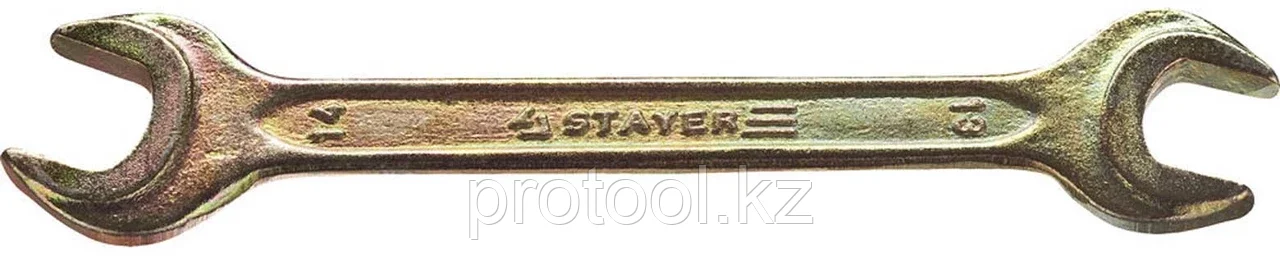 STAYER 13х14 мм, Hi-Q Сталь, оцинкованный, гаечный ключ рожковый 27038-13-14 Master - фото 1 - id-p90082819