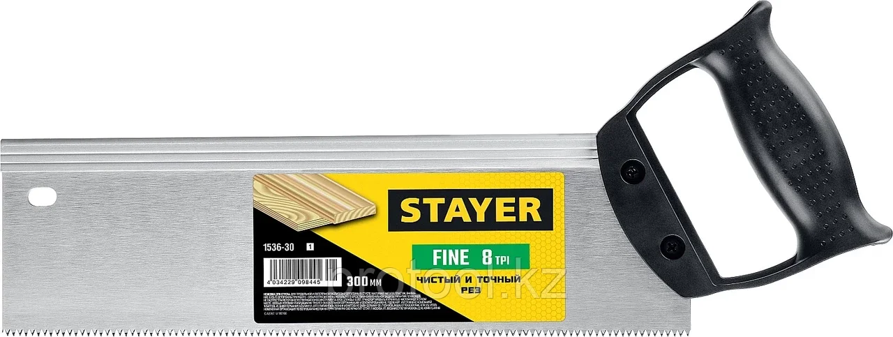 STAYER 8 TPI, 300 мм, ножовка с обушком для стусла (пила) Fine 1536-30_z01