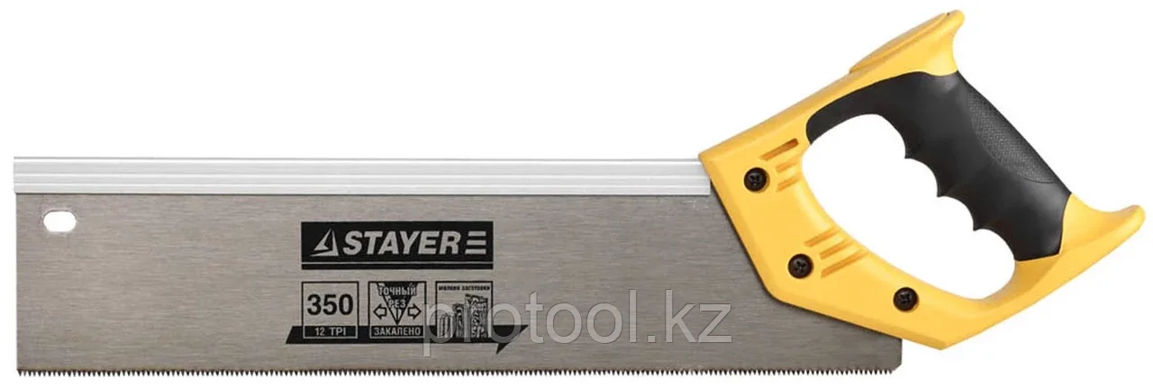 STAYER 12 TPI, 350 мм, ножовка с усиленным обушком для стусла (пила) COBRA 12 15365-35 - фото 1 - id-p90083686