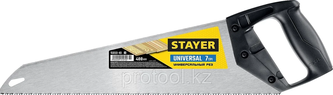 STAYER 7 TPI, 400мм, ножовка универсальная (пила) Universal 15050-40_z03