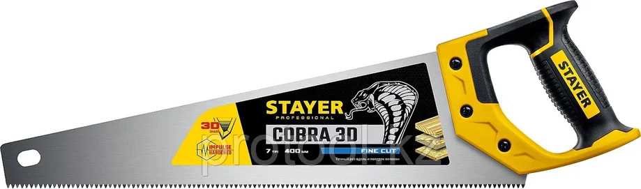 STAYER 7 TPI, 400мм, ножовка универсальная (пила) Cobra 3D 1512-40_z01, фото 2
