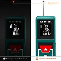 KRAFTOOL дальность 5 см - 40 м, точность 1,5 мм, лазерный дальномер 34763, фото 3