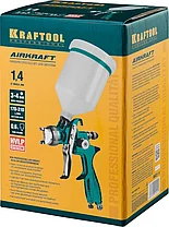 KRAFTOOL сопло 1,4 мм, краскопульт пневматический с верхним бачком AIRKRAFT 06522-1.4 Pro, фото 3