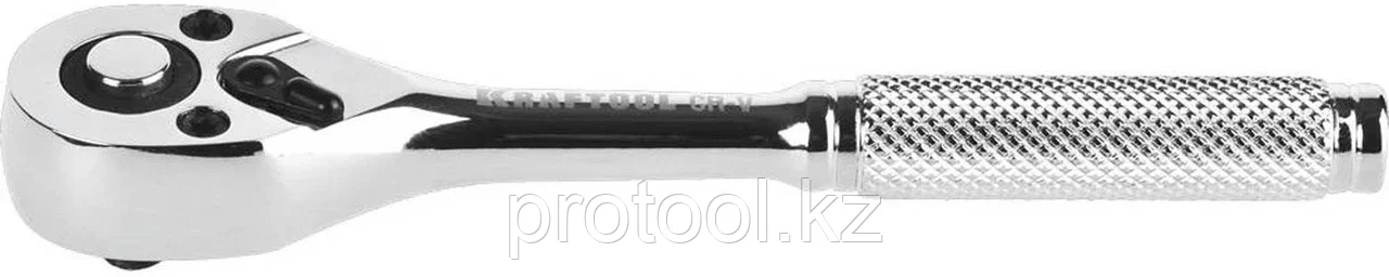 KRAFTOOL 1/4", 72 зубца, Cr-V сталь, цельнометаллическая, трещотка для торцовых головок 27793-1/4_z02 - фото 1 - id-p90081793