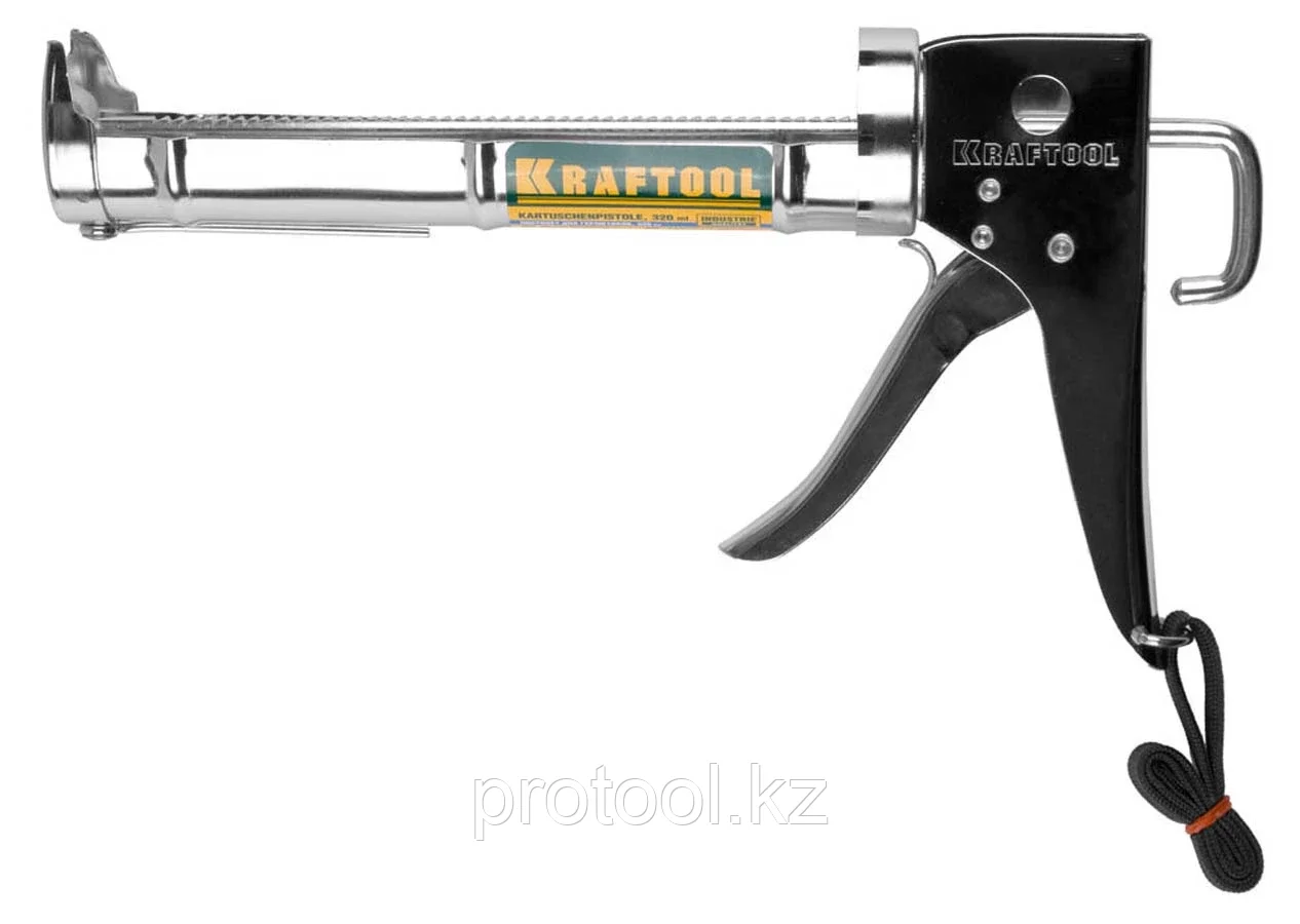 KRAFTOOL 320 мл, полукорпусной, хромированный, пистолет для герметика 06671_z01