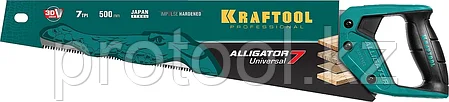 KRAFTOOL 7 TPI, 500 мм, ножовка универсальная Alligator 7 15004-50_z01, фото 2