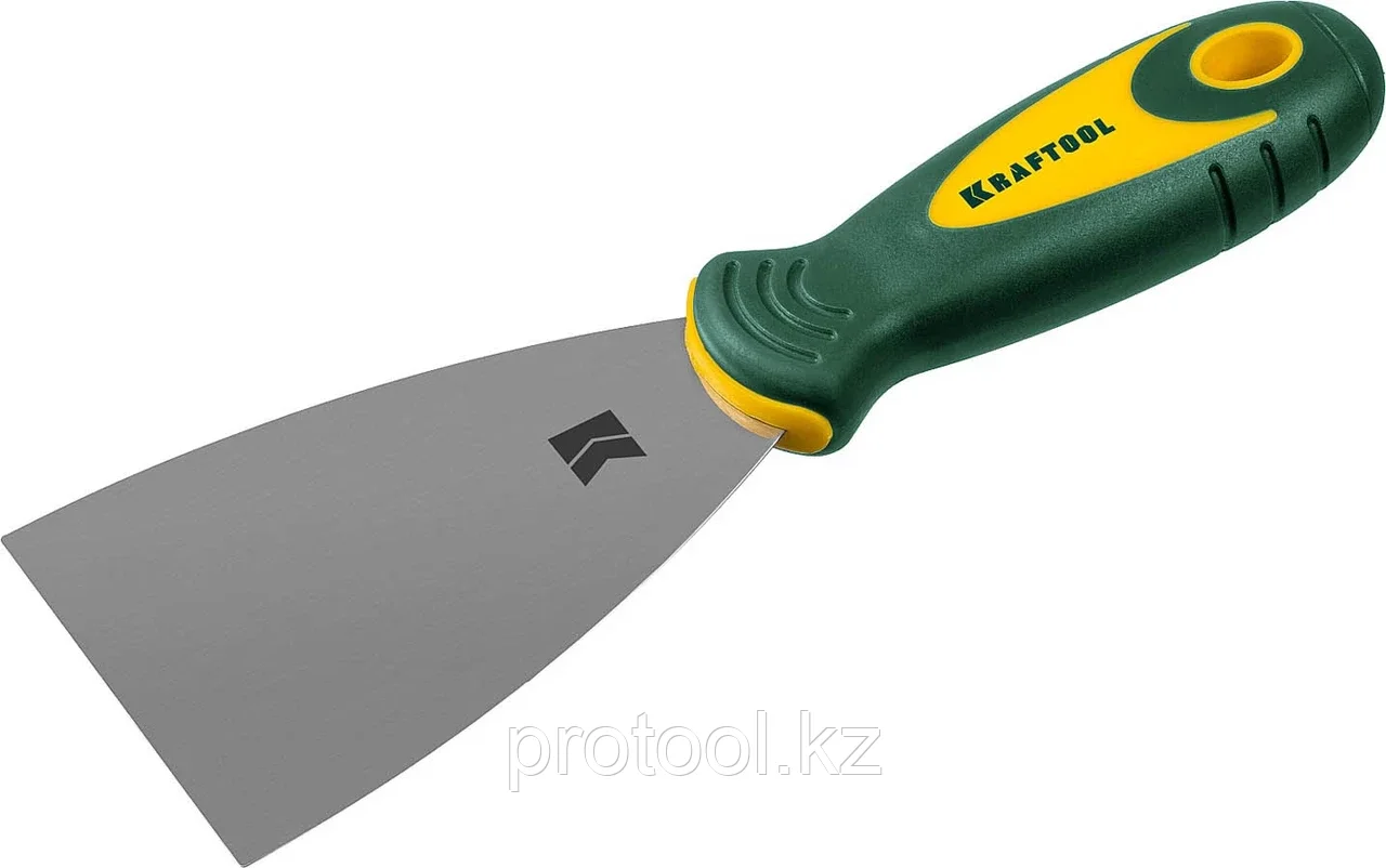 KRAFTOOL 75 мм, нержавеющее полотно, двухкомпонентная рукоятка, шпательная лопатка 10035-075