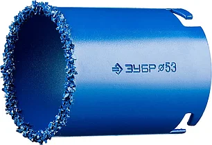 ЗУБР d 53 мм, L - 55 мм, карбид-вольфрамовое нанесение, кольцевая коронка 33350-53_z01 Профессионал, фото 2